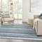 Homeroots 8 x 10 ft. Navy Blue Ornate Stripes Area Rug 385601 - alternate 9